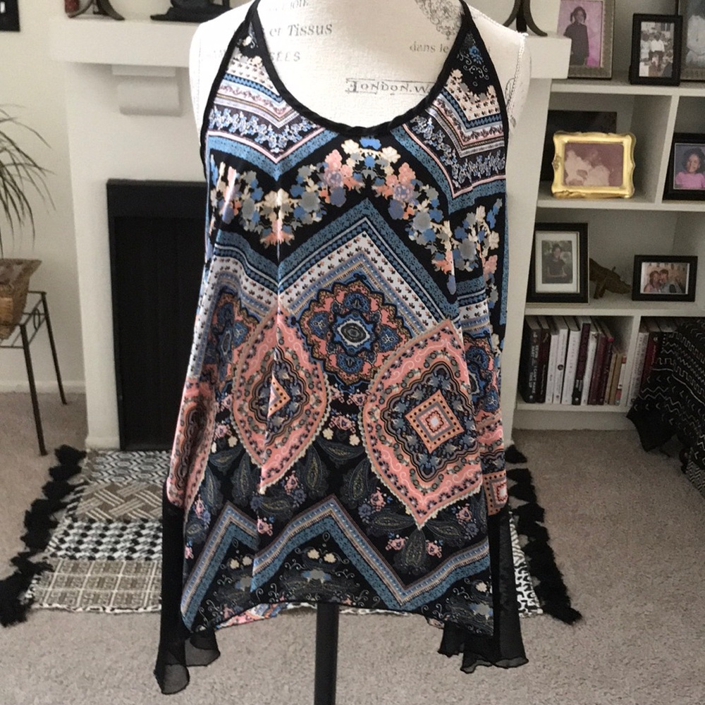 Paisley Multi-Print Tank Top